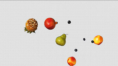 夏季水果抛起落下透明通道视频的预览图