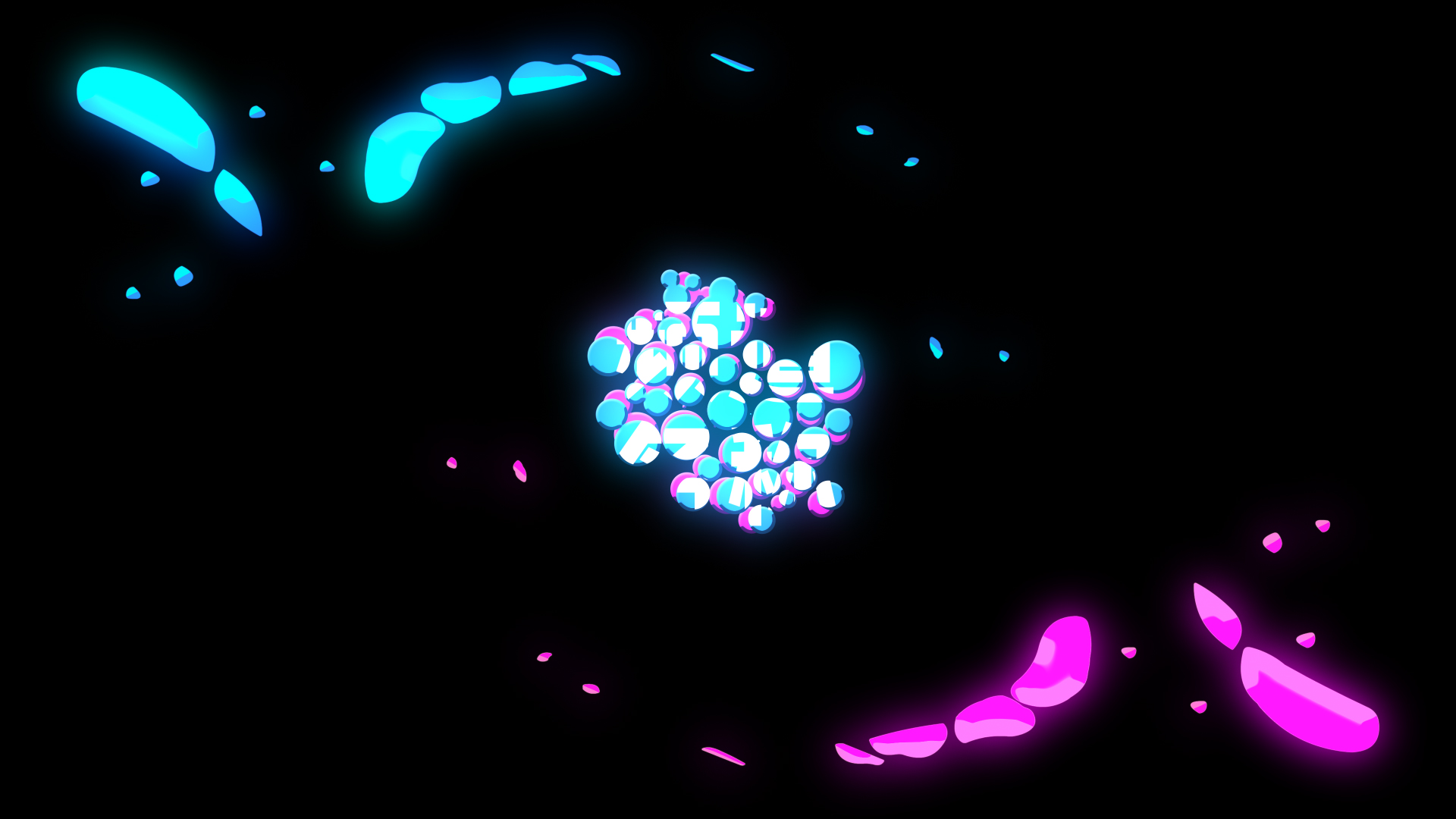 炫丽霓虹灯流体动画LOGO片头视频的预览图