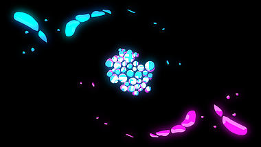 炫丽霓虹灯流体动画LOGO片头视频的预览图