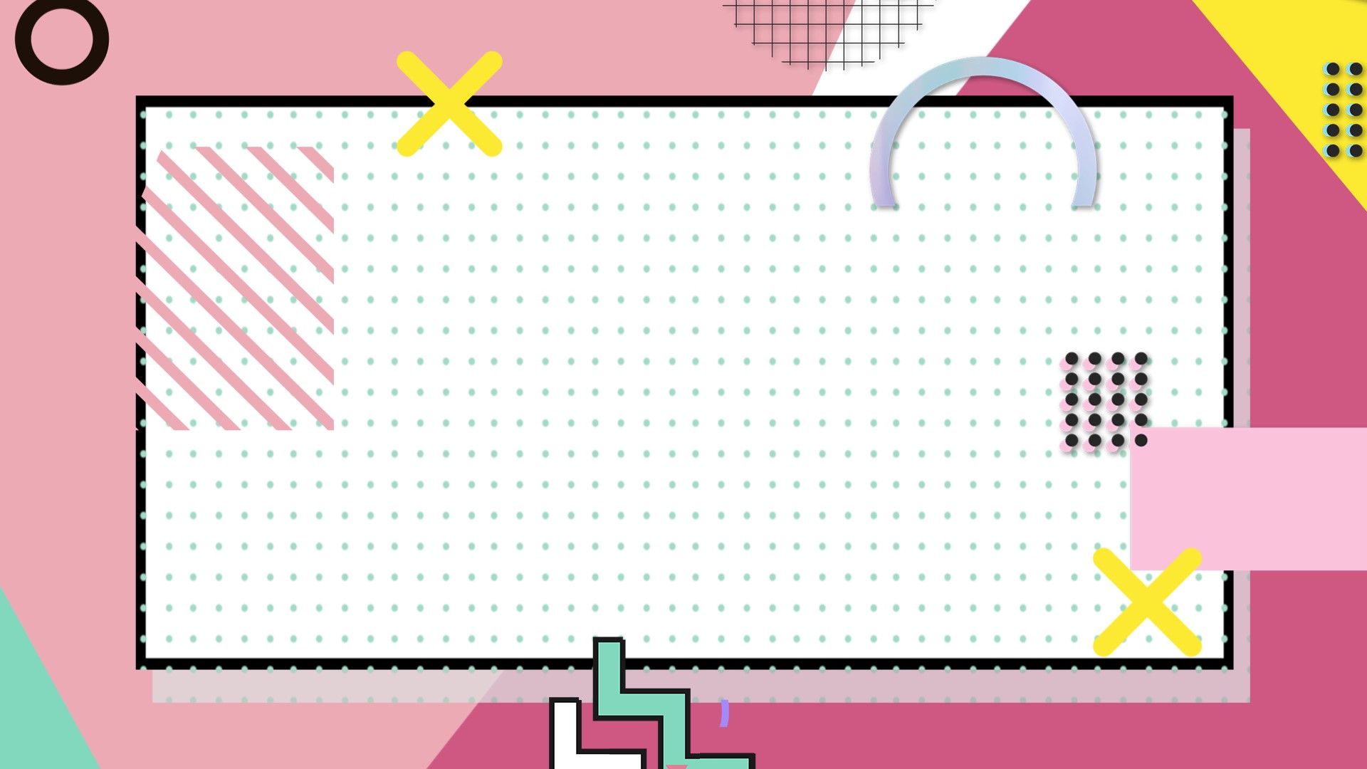 粉色孟菲斯简约几何风创意动态视频背景视频的预览图