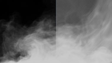 白色烟雾升腾特效透明通道视频的预览图