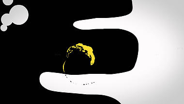 黑白流体MG动画logo展示AE模板视频的预览图