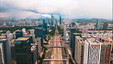 高清航拍深圳城市建筑群建筑工地视频的预览图