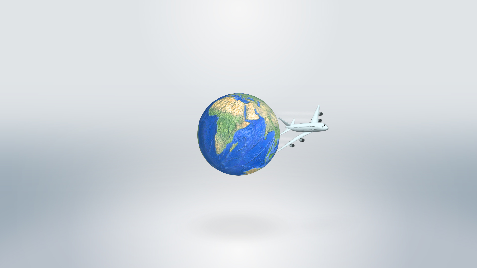 简约三维地球飞机旅行LOGO片头ae模板视频视频的预览图