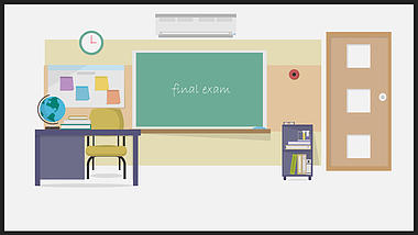 学校教室讲台场景MG动画AE模板视频的预览图