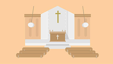 教堂室内装饰场景MG动画AE模板视频的预览图