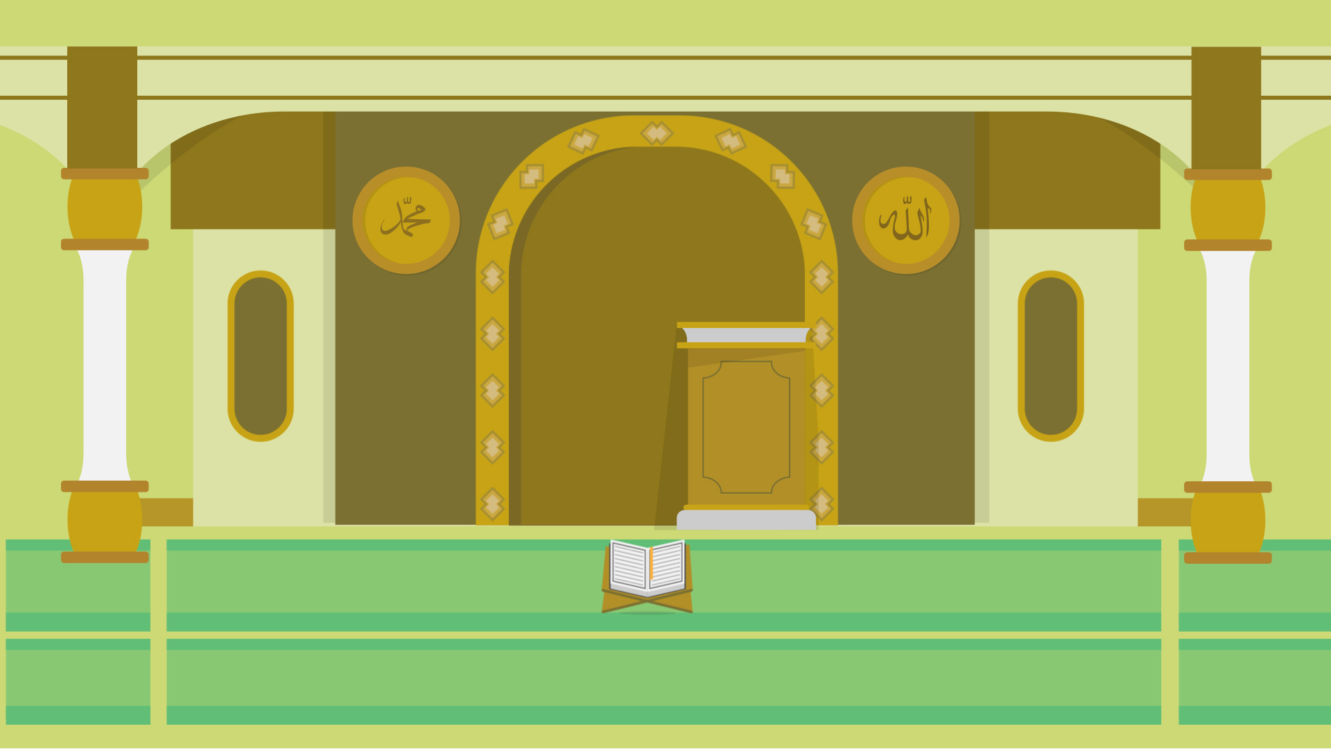清真寺建筑场景MG动画AE模板视频的预览图