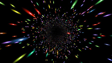 动感彩色粒子发射循环背景视频视频的预览图