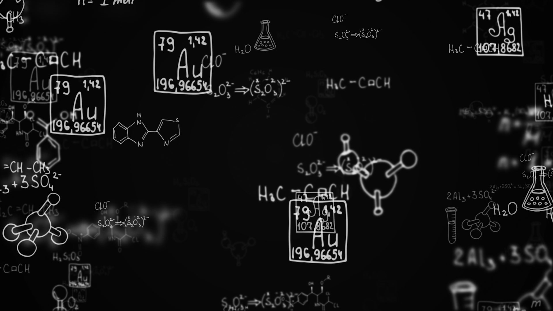 粉笔化学元素公式穿梭背景视频视频的预览图