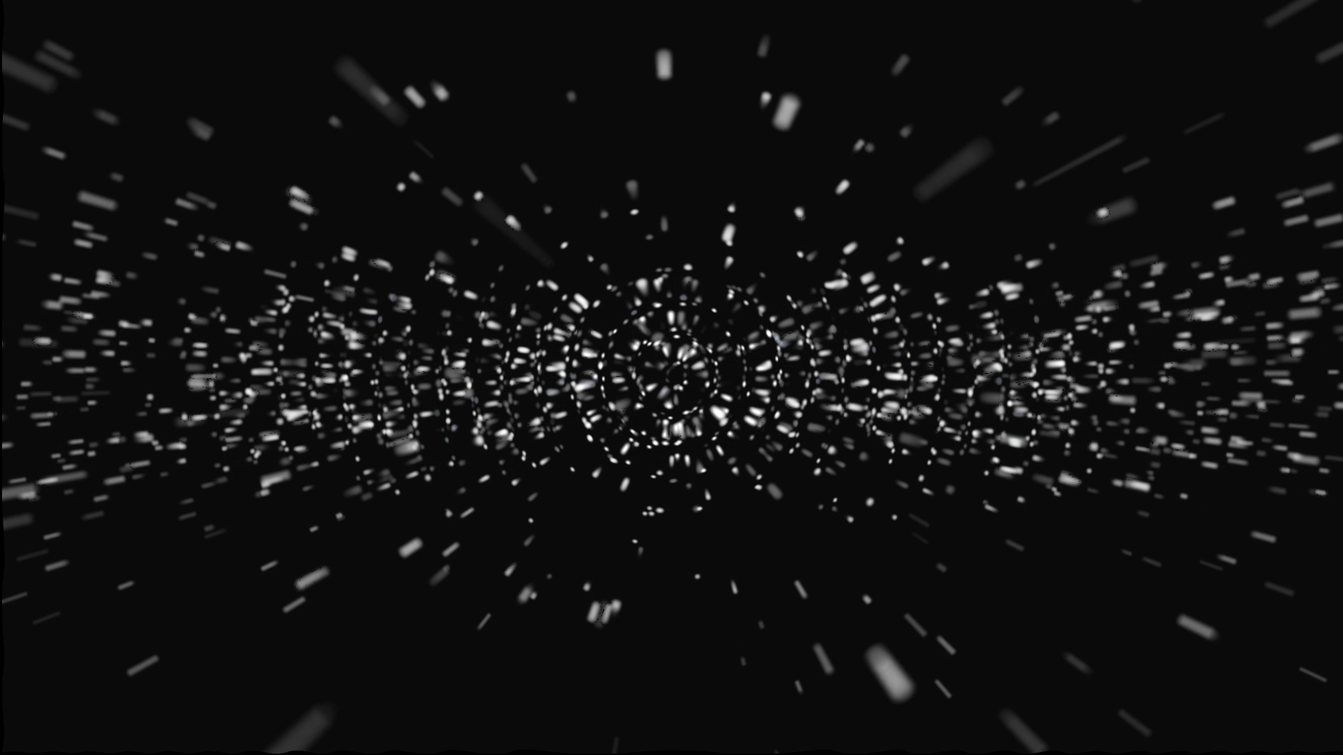 黑白星空粒子发射白色雨背景素材视频的预览图