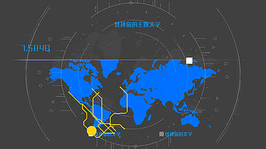 MG数字科技地图数据线条辐射ae模板视频的预览图