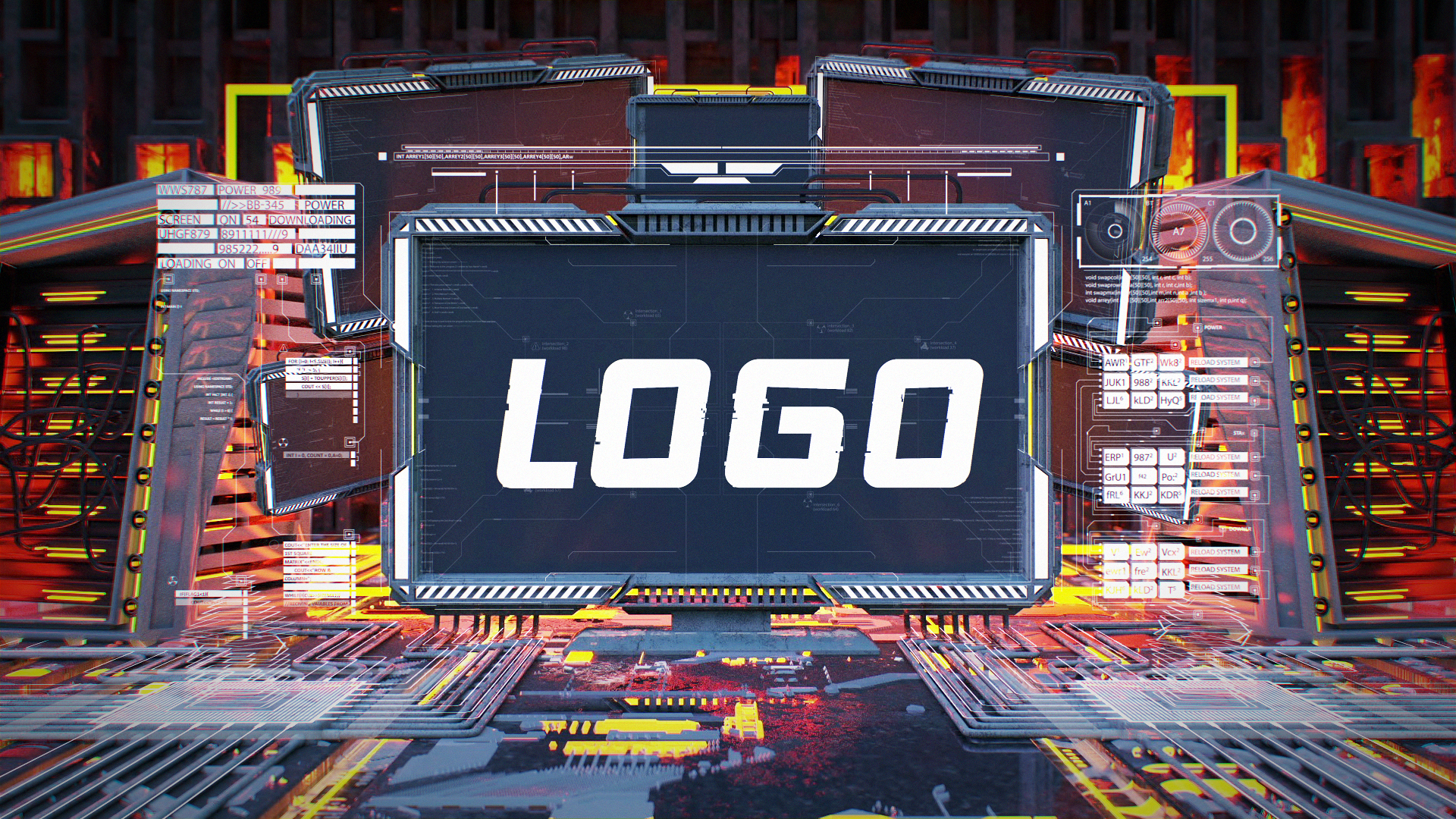 大气三维科技机械LOGO片头视频的预览图