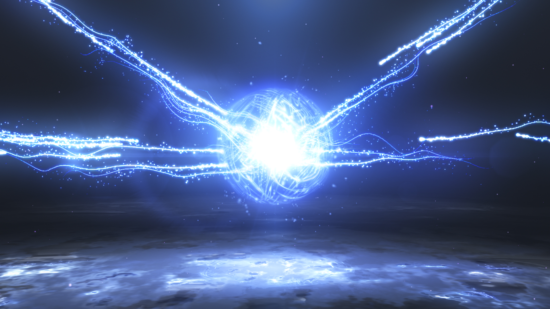 炫酷能量光效电流汇聚粒子爆炸LOGO片头视频的预览图