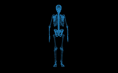 HUD三维人体骨骼人体经络图360度无缝旋转视频的预览图