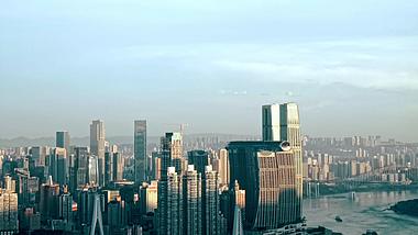 4K重庆朝天门全景日出慢慢照亮城市延时摄影视频的预览图