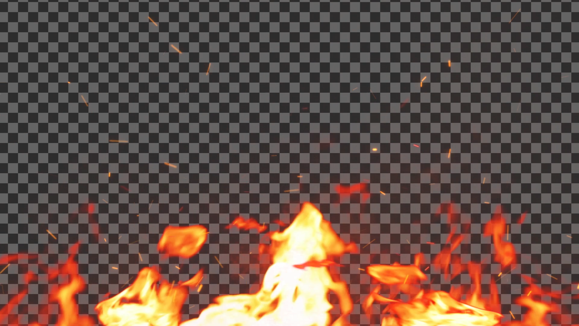 带通道地面大火火焰燃烧火花粒子视频素材视频的预览图