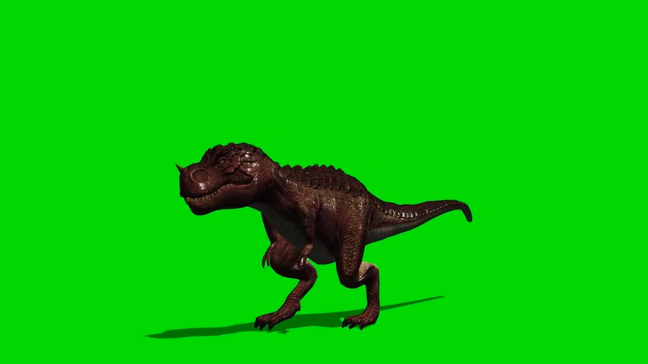 恐龙奔跑绿幕视频ae模板视频的预览图