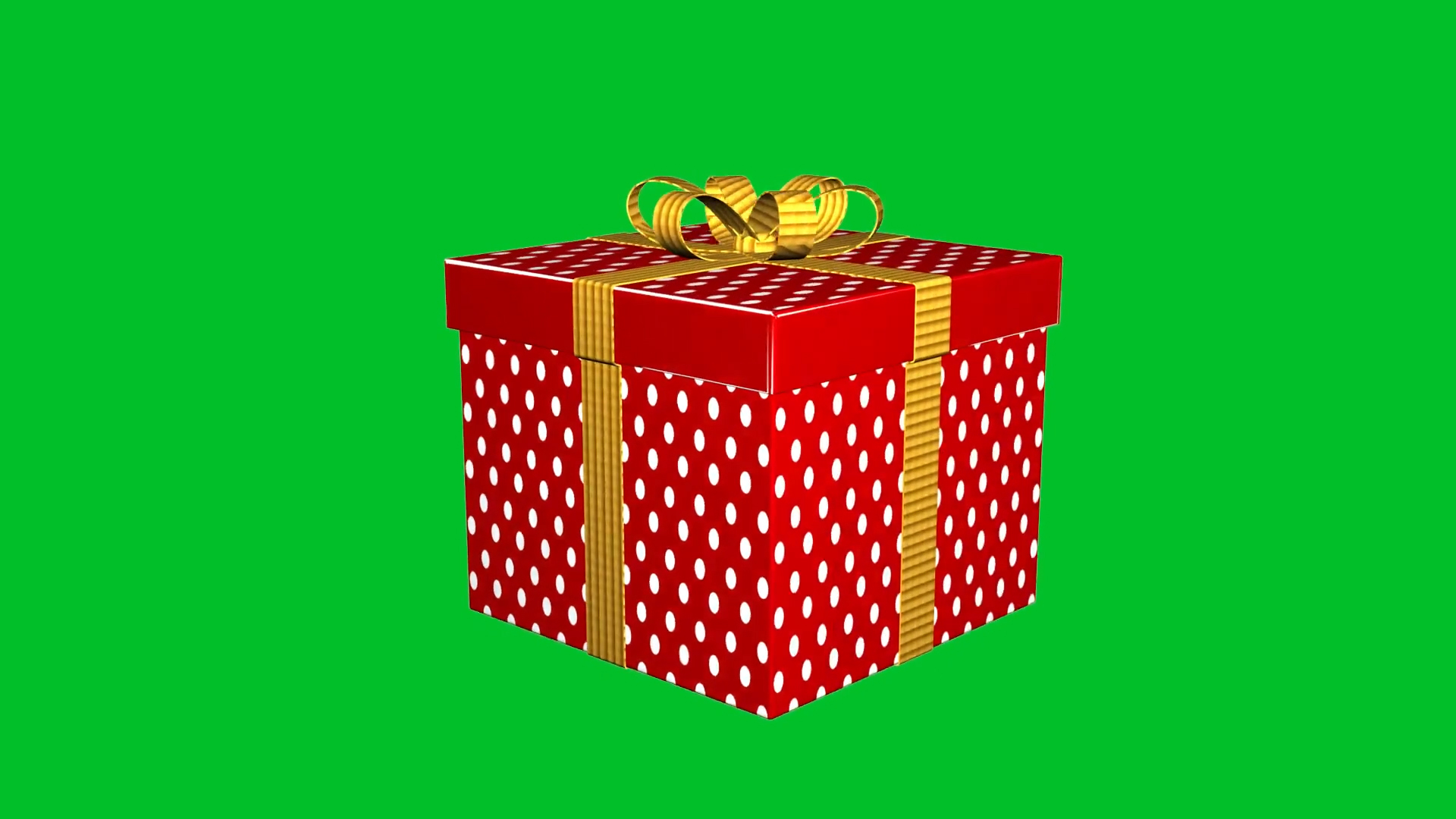 礼物盒旋转绿屏抠像视频ae模板视频的预览图
