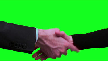 商务握手绿幕素材视频ae模板视频的预览图