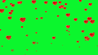 红心爱心绿屏抠像视频ae模板视频的预览图