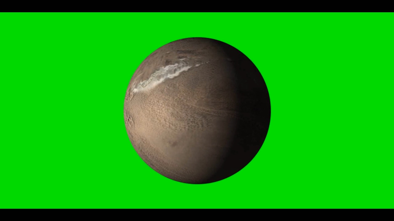 绿色屏幕上旋转的行星视频ae模板视频的预览图