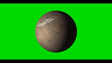 绿色屏幕上旋转的行星视频ae模板视频的预览图