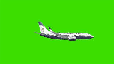4K商务飞机绿屏抠像绿幕视频ae模板视频的预览图