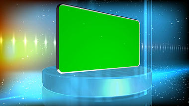 唯美蓝色光效粒子液晶屏绿幕视频ae模板视频的预览图