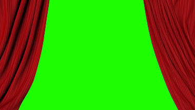 舞台幕布拉开关闭绿屏抠像绿幕视频ae模板视频的预览图