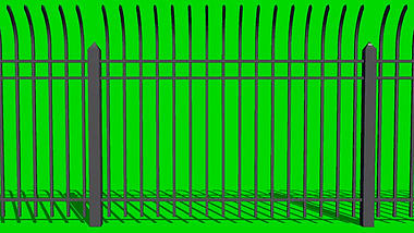移动栅栏绿色抠像绿幕视频ae模板视频的预览图
