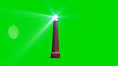 亮着旋转的灯塔绿幕视频ae模板视频的预览图