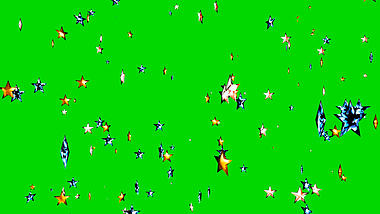 闪亮五角星绿幕视频ae模板视频的预览图