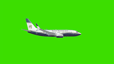 4K商务飞机绿屏抠像绿幕视频ae模板视频的预览图