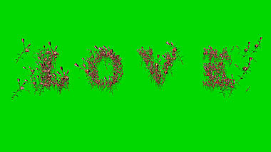 love文字绿幕特效视频ae模板视频的预览图