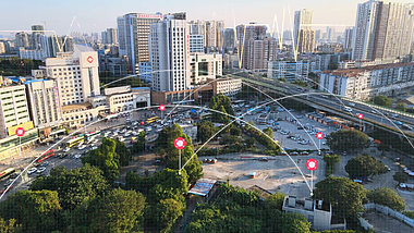 城市车流高峰科技感类视频视频的预览图