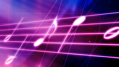 紫色音符灯光动画背景视频ae模板视频的预览图