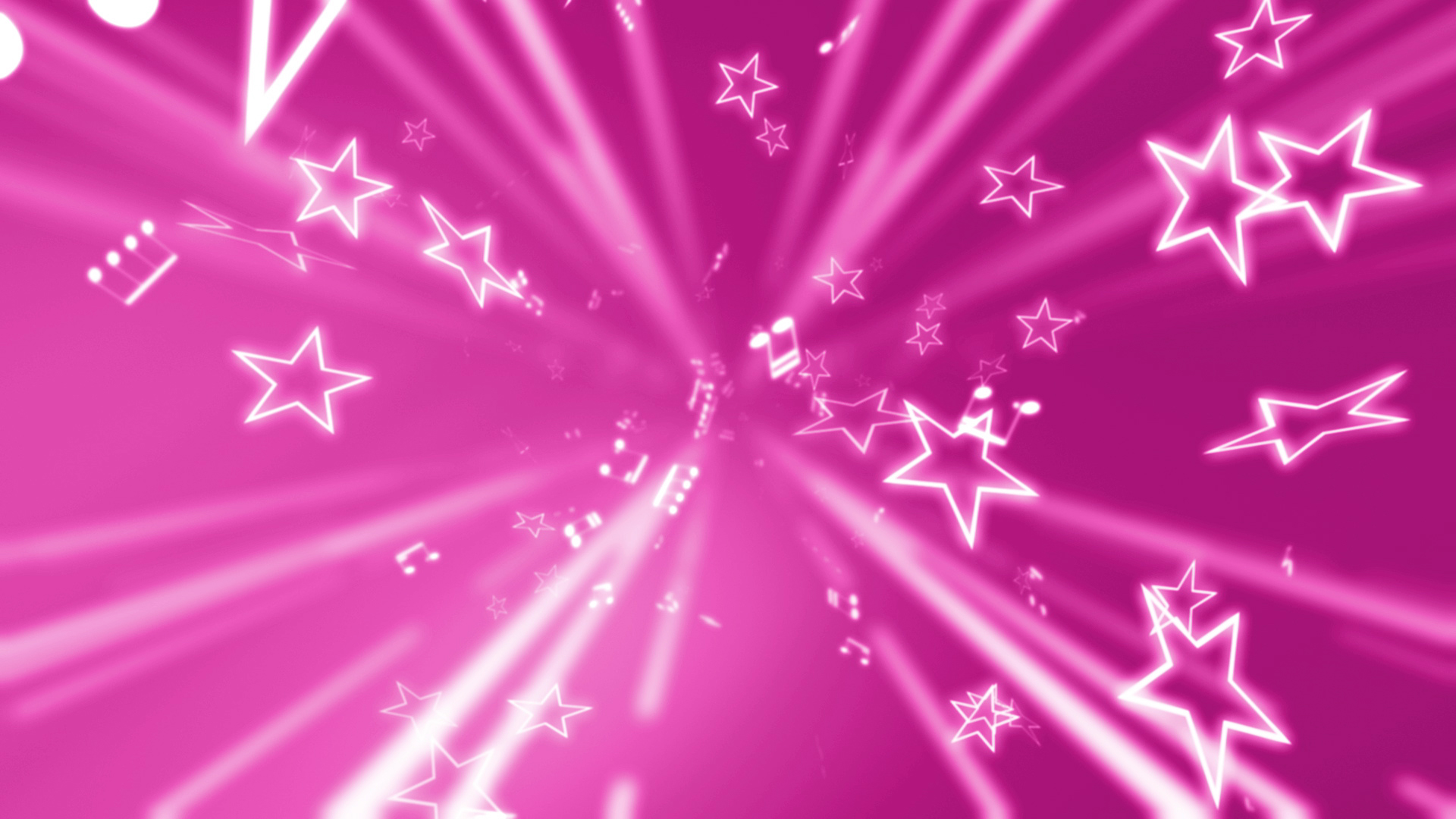粉红星星音符飘浮视频ae模板视频的预览图