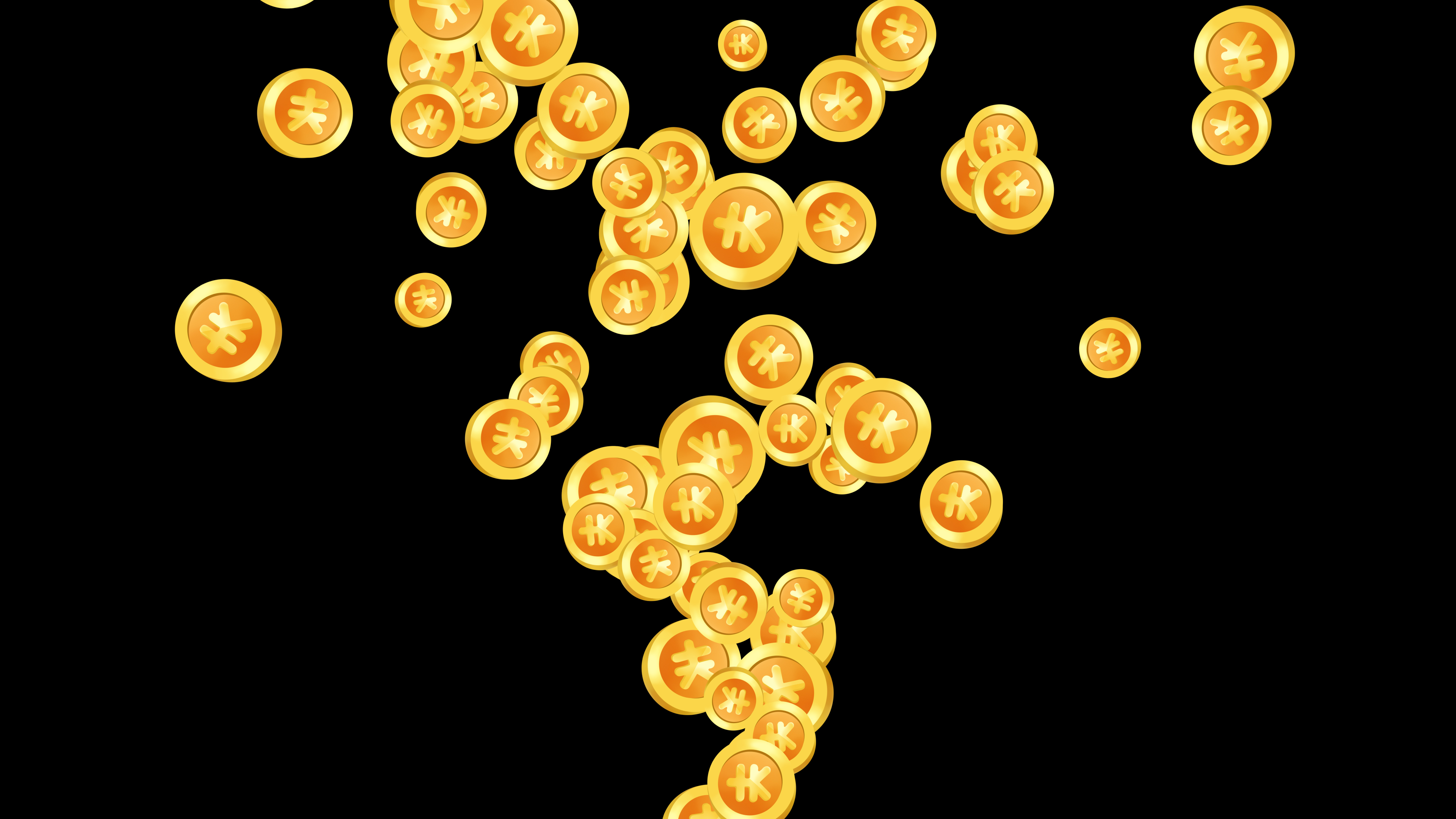 金币喷出透明通道视频ae模板视频的预览图