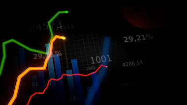 金融股市经济走势数据分析视频ae模板视频的预览图