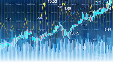 4k科技感股市股票变化曲线图视频ae模板视频的预览图