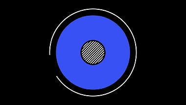 扁平蓝色圆圈通道转场AE模板视频的预览图
