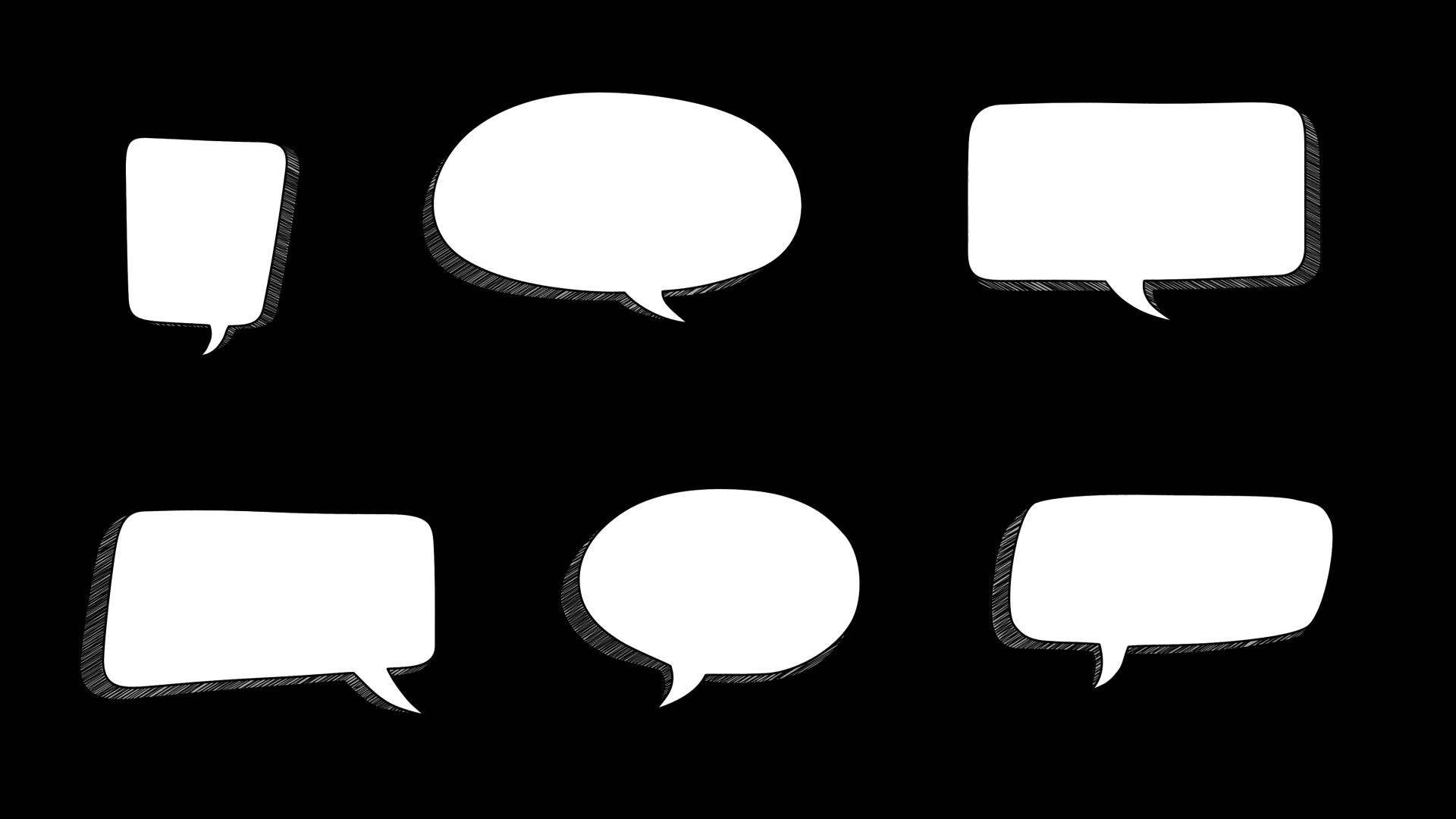 6组空白漫画对话框视频模板视频的预览图