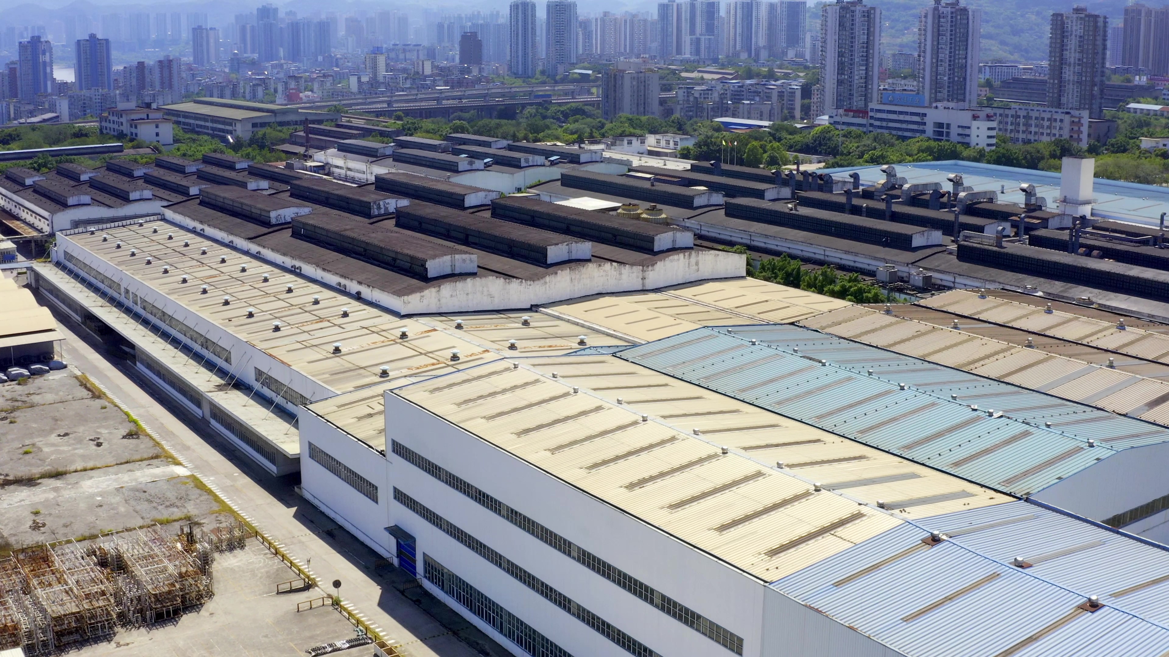 4K实拍重庆大型企业厂区鸟瞰视频素材视频的预览图