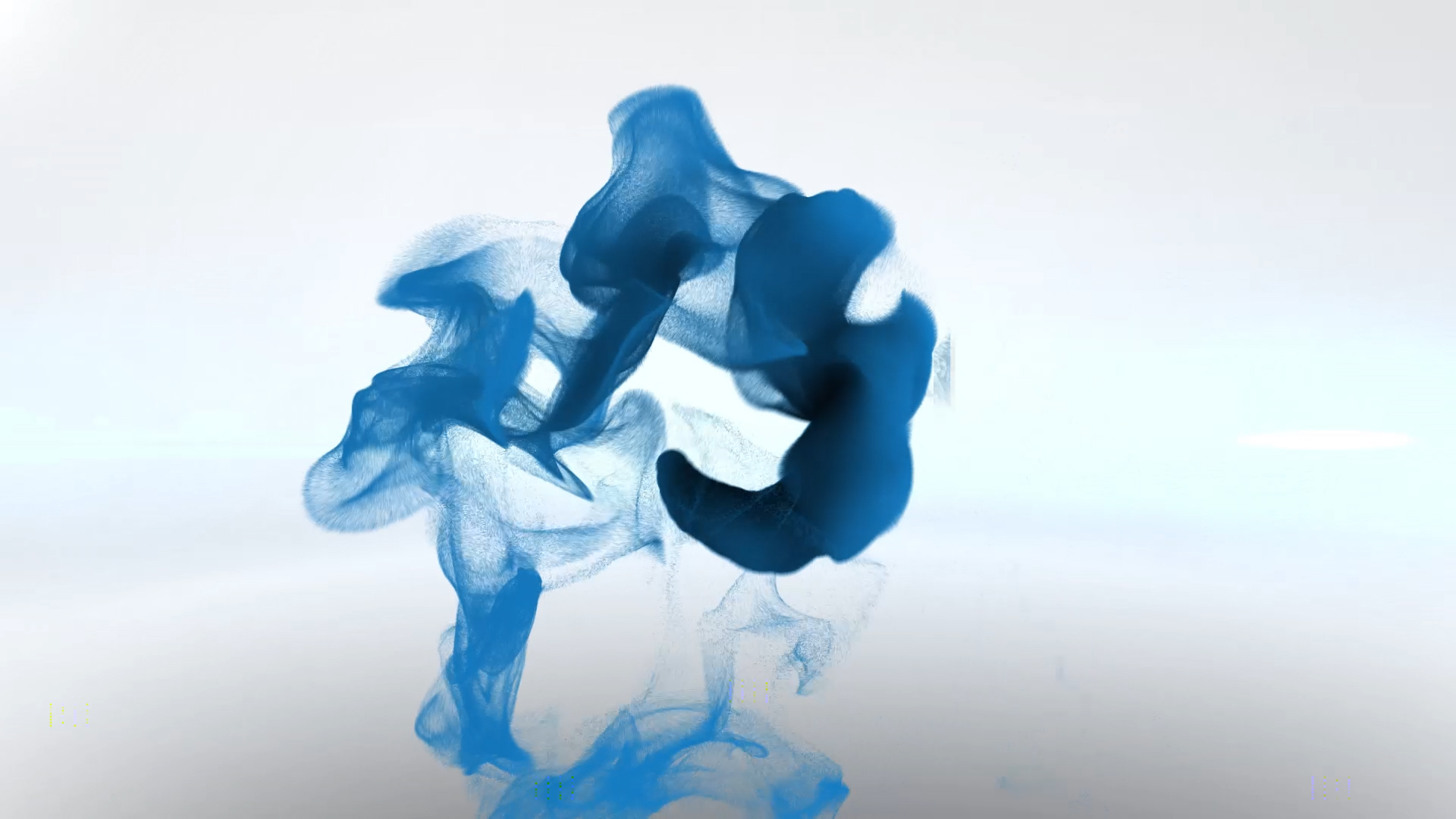 大气蓝色烟雾水墨LOGO展示视频AE模板视频的预览图