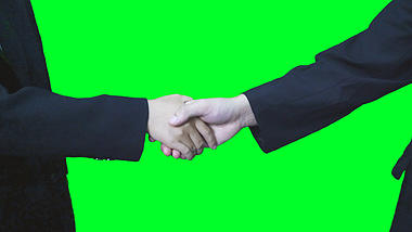 绿幕穿西装商务男性握手动作视频ae模板视频的预览图