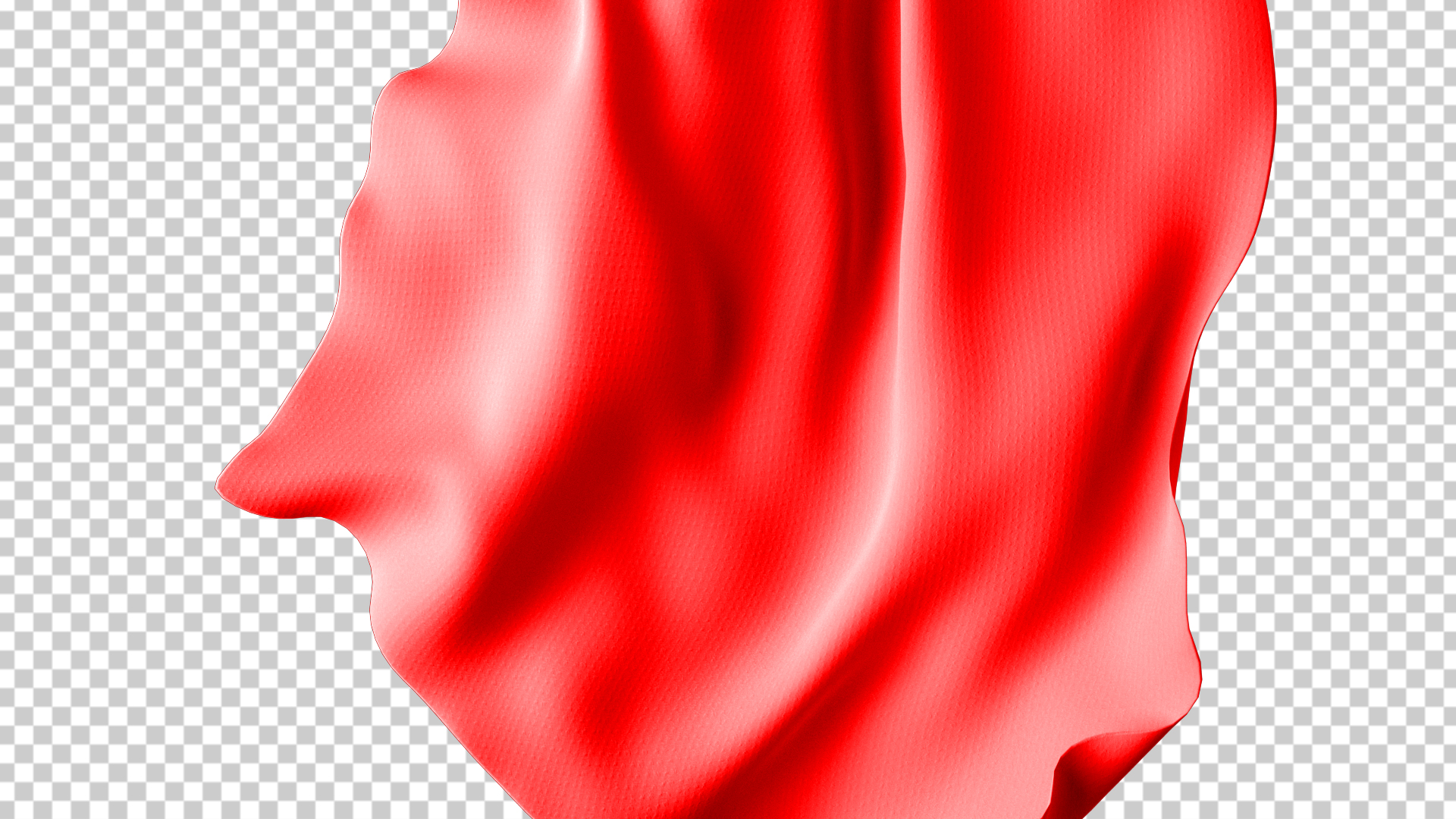 红布丝绸绸缎飘动透明通道挂件素材视频的预览图