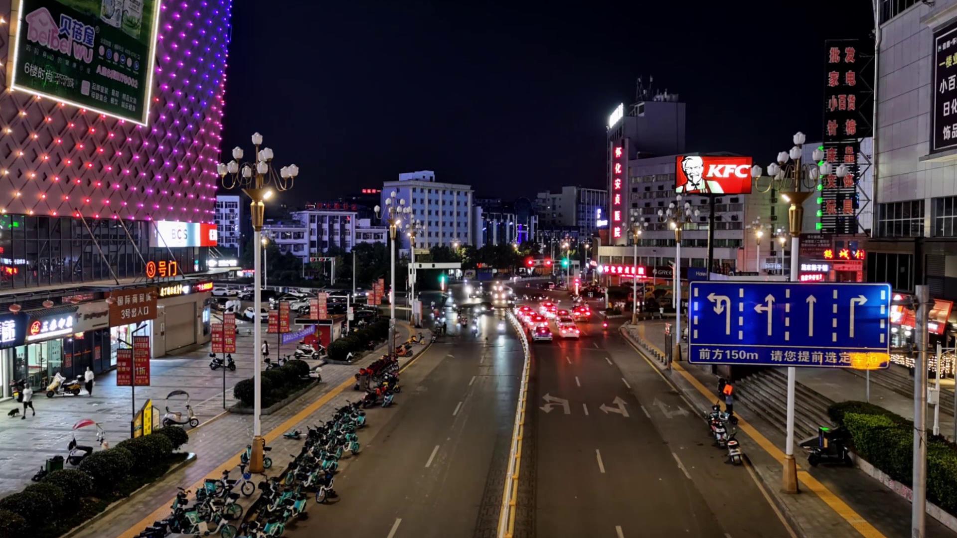 1080P实拍城市夜晚车流延时摄影视频的预览图
