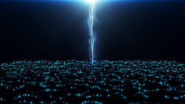 蓝色粒子线条空间科技背景视频视频的预览图