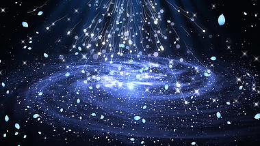 唯美动态星空粒子花瓣动态背景视频ae模板视频的预览图