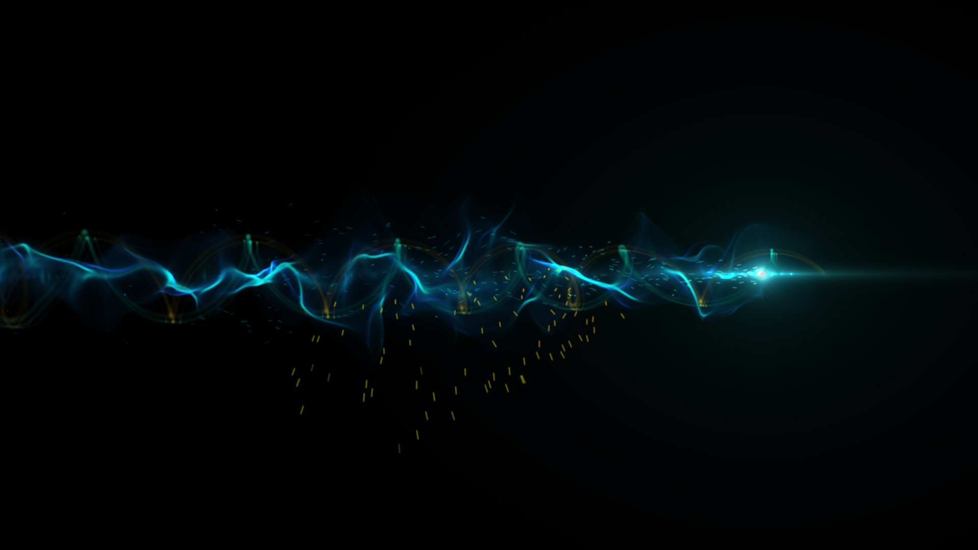 蓝色粒子星光动态背景视频ae模板视频的预览图